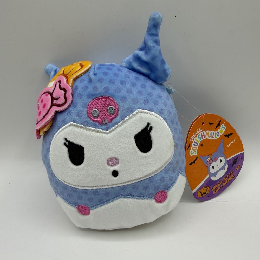 Squishmallows Kuromi Hello Kitty Halloween Blue Polka Dot Plush 2025 Sanrio